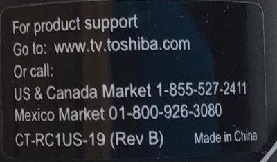 CONTROL REMOTO ORIGINAL PARA TV TOSHIBA SMART TV / CON COMANDO DE VOZ / NUMERO DE PARTE CT-RC1US-19 / PUWJSHT-YKF439 / G2P0V401015399JV / MODELOS 50LF621U19 / 55LF621U19 / 55LF621U19 / 50LED2160P / 49LF421U19 / TF-50A810U19 - Imagen 2